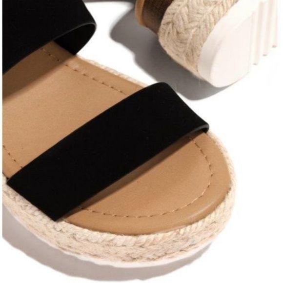 Espadrille Sandals in Black - Picture 3 of 5